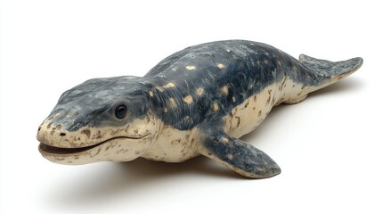 Naklejka premium A lifelike model of a prehistoric marine reptile, showcasing its unique features and textures.