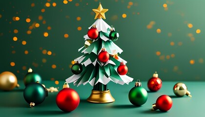 Festive diy christmas tree home decoration craft ideas indoor environment close-up view seasonal spirit for holiday cheer