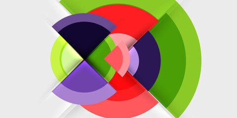 Obraz premium Techno circles and semi circles. Vector Illustration For Wallpaper, Banner, Background, Card, Book Illustration, landing page