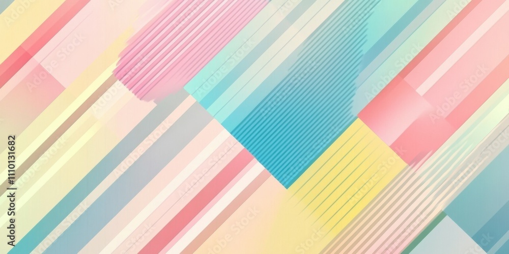 Poster abstract pastel color block stripes design background image for modern graphic design projects