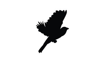 Obraz premium Flying Finches Bird Silhouette Design And Vector Illustration. 
