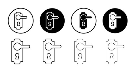 Door Handle icon Symbol mark in filled style