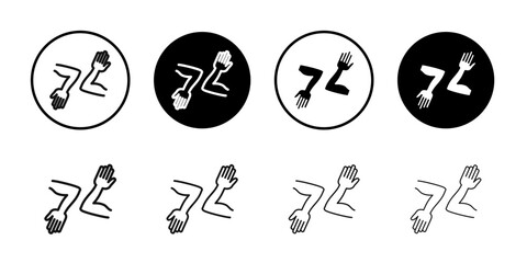 elbow greeting icon Symbol mark in filled style