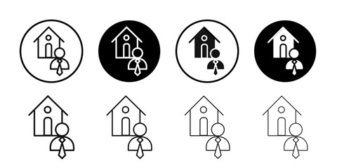 Home realtor icon Symbol mark in filled style