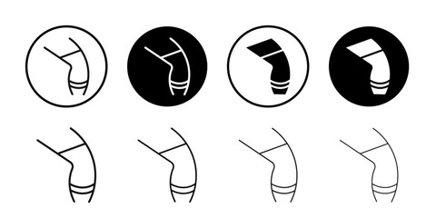 Knee Orthopedic Brace icon Symbol mark in filled style