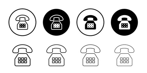 old phone icon Symbol mark in filled style
