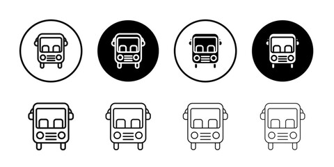 School Bus icon Symbol mark in filled style