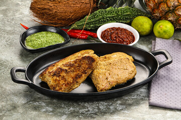 Indian chiken kebab minced meat