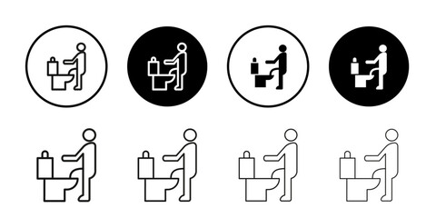 Toilet urinate icon Symbol mark in filled style