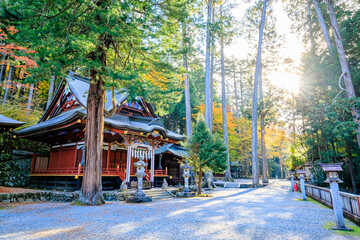 秋の三峯神社　埼玉県秩父市　Mitsumine Shrine in autumn. Saitama Pref, Chichibu City.