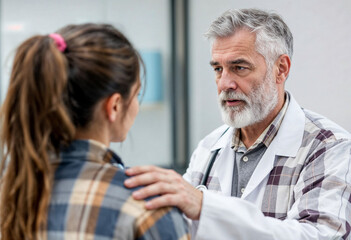 a doctor has a conversation with a patient