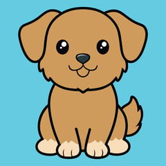 Fototapeta premium Cute Baby Cartoon Pekehund Dog Sitting Vector Illustration Design 