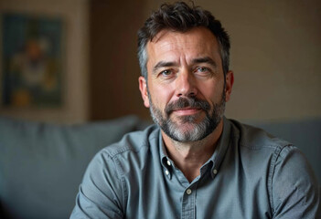 Obraz premium A man is smiling in the office