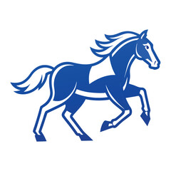 A running horse blueprint style vector 