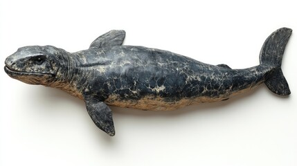 Naklejka premium A model of a prehistoric marine reptile resembling a large, aquatic creature.