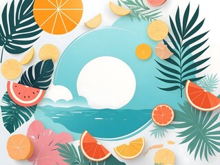 Obraz premium adorable summer background