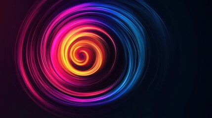 A dynamic visualization of abstract, colorful spirals converging to form a unified, glowing vortex on a dark backdrop