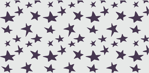 Star seamless pattern. White and black retro background