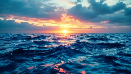sunset over the ocean