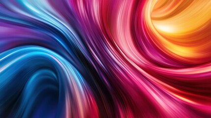 Obraz premium A dynamic wave of overlapping colors flowing from a central point, each color representing different identities and experiences, Representing the harmonious blend of diverse perspectives