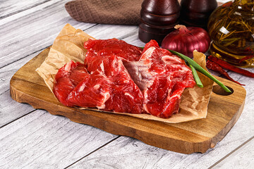 Raw beef meat for cooking