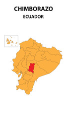 Chimborazo Map is highlighted on the Ecuador map with detailed state and region outlines.