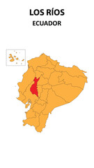 Los R&iacute;os Map is highlighted on the Ecuador map with detailed state and region outlines.