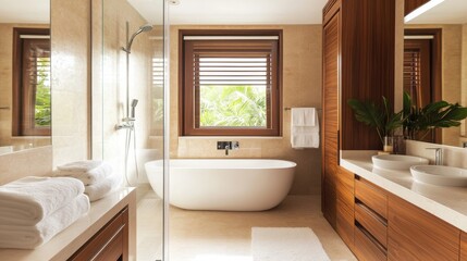 Modern Bathroom with Elegant Design and Natural Light