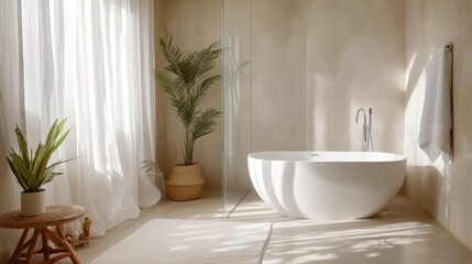 Modern Bathroom With Natural Light and Minimalist Design