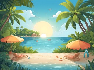 Fototapeta premium beautiful summer background