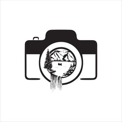 hills rock contractor excavator Logo design vector template illustration inspiration