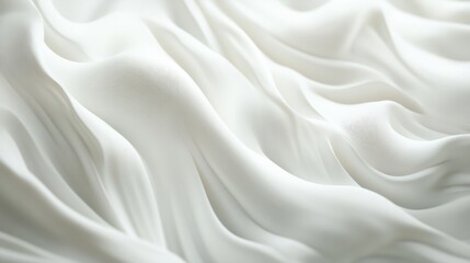 Fototapeta premium Abstract white waves softly overlapping, creating depth on a clean white background