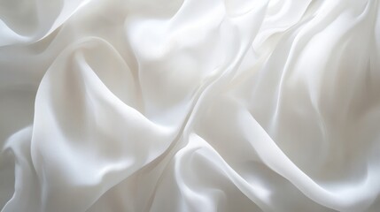 Obraz premium Abstract white waves softly overlapping, creating depth on a clean white background