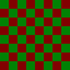 Illustration vector graphic of red and green checkered pattern.