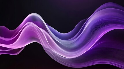 Abstract purple waves softly overlapping, creating depth on a clean white background
