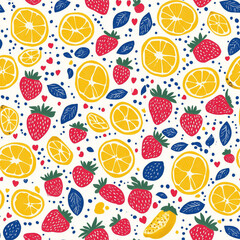 seamless background with fruit