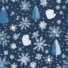 christmas background with snowflakes
