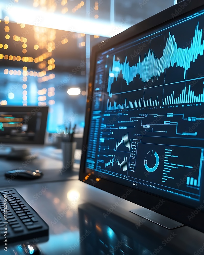 Poster ai powered financial, advanced ai technology for analyzing mortgage eligibility with clean data visu