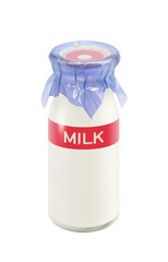 牛乳 牛乳瓶 イラスト リアル