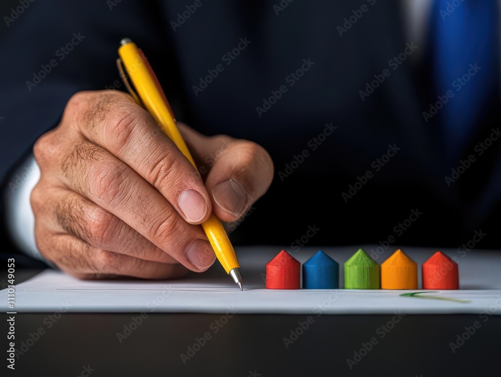 Poster law restriction concept. a detailed shot of a policy analyst reviewing the alignment of restrictive 