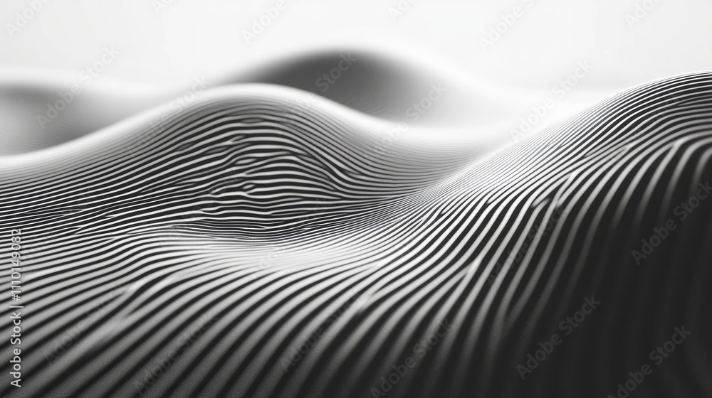 Poster an abstract representation of a fingerprint using lines and shapes, set against a minimalist backdro