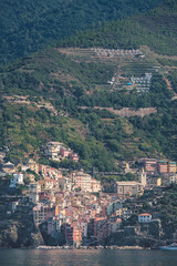 coast town of Riomaggiore in Cinque Terre
