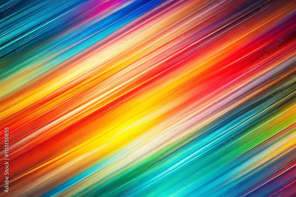 Poster abstract diagonal multicolored lines creating a vivid blurred background for artistic product photog