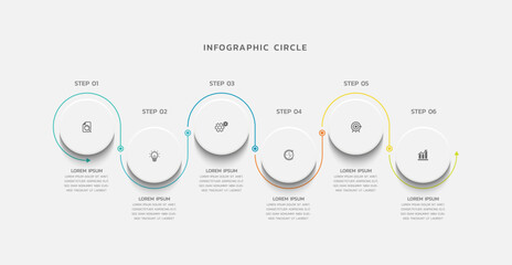 Business infographic template colorful design
