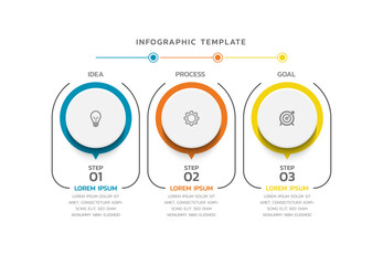 Business infographic template colorful design