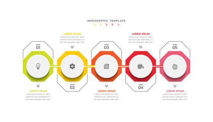 Business infographic template colorful design