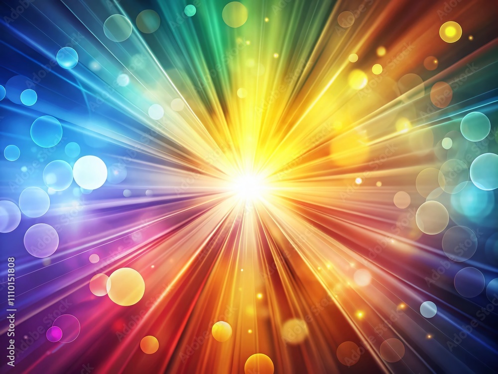 Poster Abstract Gradient Background with Rays Creating a Dreamlike Bokeh Effect Perfect for Artistic Designs and Backgrounds in Digital and Print Media