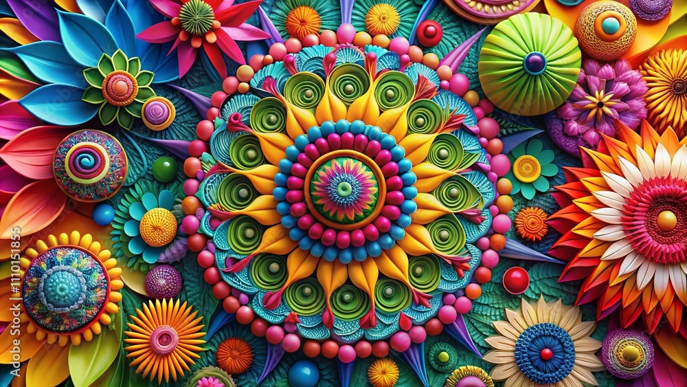 Aufkleber abstract graphic design elements featuring vibrant shapes and patterns for creative projects and mod