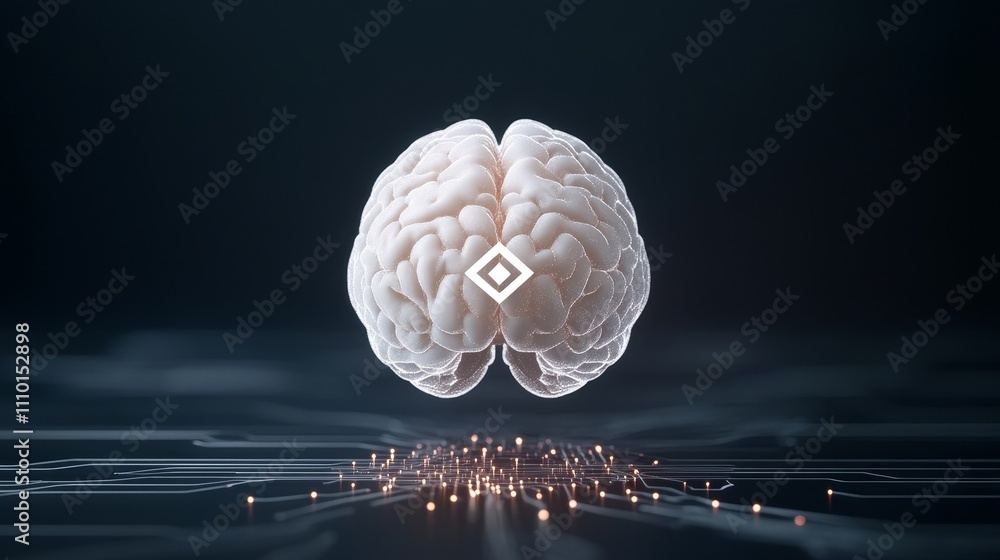 Aufkleber concept of technology and artificial intelligence