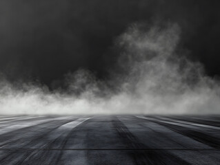 Black tire marks with smoke effect